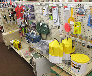 A display of fishing poles & gear